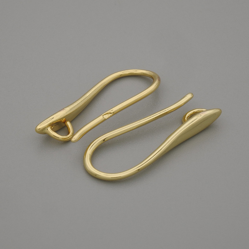Ohrhaken aus goldfarbenem Metall 19×2,5 mm – Paar