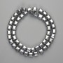 Hämatit-Kubikperlen 8×8 mm, Farbe Silber, Länge ca. 39 cm+