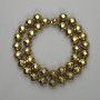 Hämatit-Kugelperlen, facettiert, 10 mm ±, goldfarben, Länge ca. 38 cm