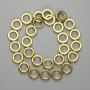 Hämatit-Perlen goldfarben, Ø 14 mm, Länge ca. 38 cm