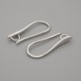Ohrhaken für Ohrringe, weiß-silbernes Metall, 20×2 mm, Paar
