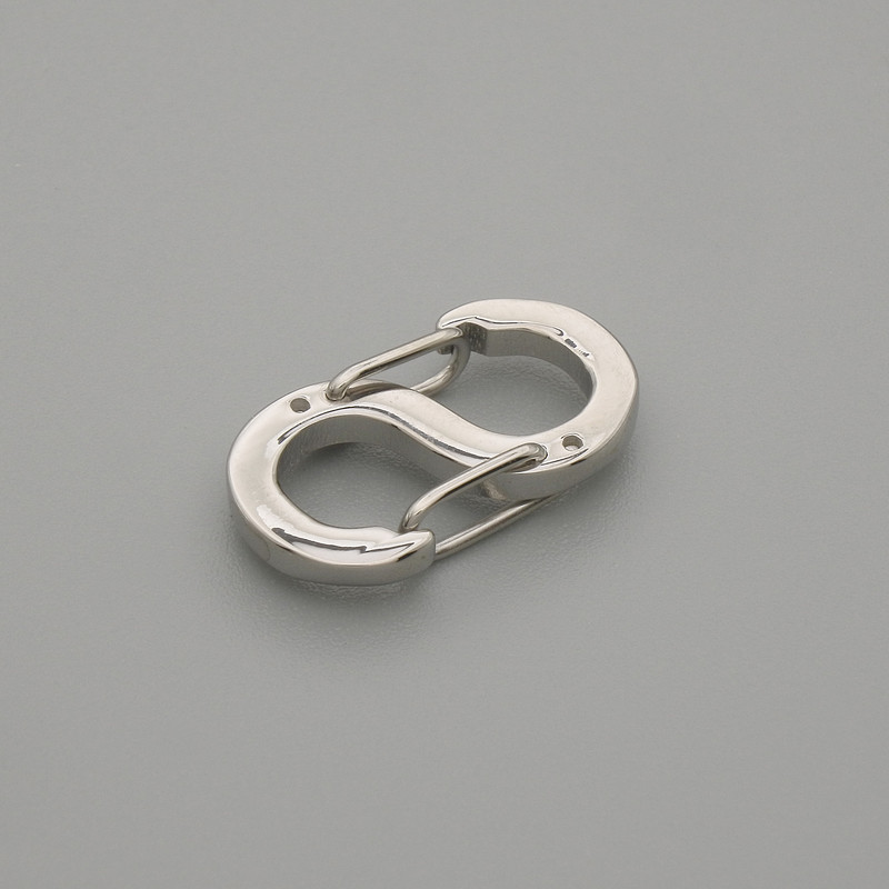 Verschluss – 16×8,5 mm ± Silberfarbenes Metall