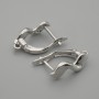 Ohrhaken für Ohrringe, silberfarbenes Metall, 17×6 mm – Paar