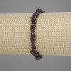 Granatschips-Armband, Durchmesser 3–7 mm, 5×1,5 mm ±, Länge 18 cm ± Stretch