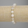 Armband aus Belomorit, facettierte Rhombenperlen, Größe ca. 8 × 7 mm, Seed-Beads 3 mm, Länge ca. 18 cm, Elastikband
