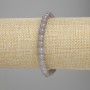 Armband aus rauchigem Achat, glatte Kugeln, Durchmesser ca. 6 mm, Länge ca. 18 cm, Elastikarmband
