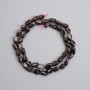 Granat-Tropfenperlen 8–12×5–6 mm, Länge ca. 39 cm, auf der Schnur