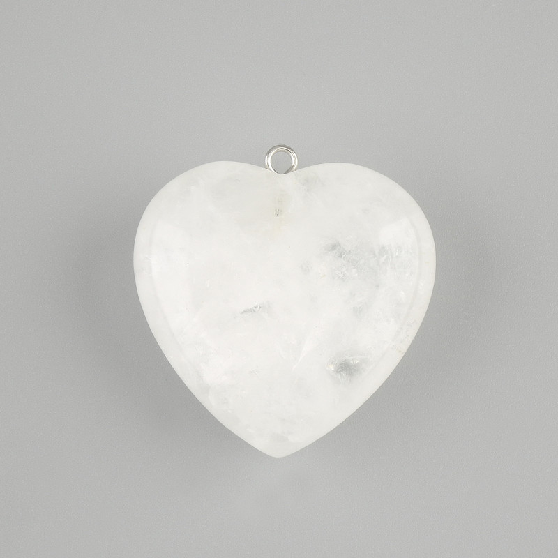 Anhänger Herz Bergkristall 30×30 mm+