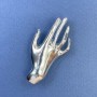 Brosche-Anhänger Hand aus silberfarbenem Metall, 27×55 mm+