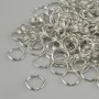 Federring mit Federmechanismus, Durchmesser 8 mm, silberfarbenes Metall, Verpackung 20 g