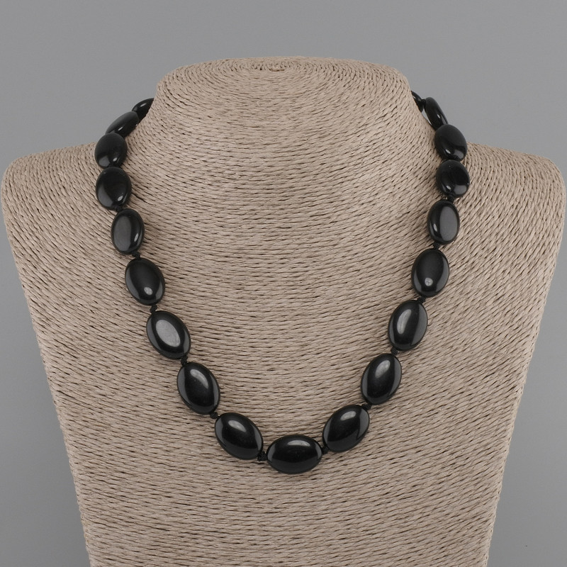 Kette Achat oval 18×13 mm ±, Länge 45 cm ± mit Verschluss