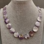 Kette aus Amethystperlen, Länge 48 cm+