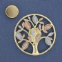 Magnet-Brosche „Akzent“ Emaille, goldfarbenes Metall, 50 mm+
