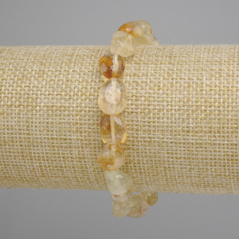 Armband aus Citrin, facettiert, Durchmesser 9–12×8–9 mm, Länge ca. 18 cm, elastisch