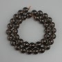 Rauchtopas-Perlen, glatte Kugeln, Durchmesser ca. 10 mm, Länge ca. 37 cm