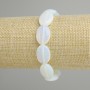 Armband Mondstein Opalit, Durchmesser 18×13 mm, Länge ca. 18 cm, elastisch