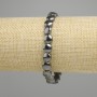 Hämatit-Münzenarmband 8 mm, Stretch, Länge ca. 18 cm