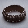 Elastisches Armband aus schwarzem Achat – Glieder-Optik, 22×8 mm