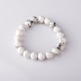Armband aus Kaholong auf elastischem Band, glatte Kugel, Durchmesser 10 mm