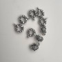 Blütenförmige Bail-Halterung Silber 6 mm Packung 8 Stück+