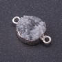 Verbindungsstück 'Grau Schnee' Metallfarbe Silber, L1 mm, Durchmesser 14 mm Kunststoff