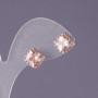 Ohrringe mit gelben Kristallen 'Rombi', Durchmesser 10 mm