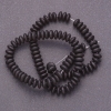 Schungit-Rondellperlen auf Schnur, glatt, künstlich, Durchmesser 10×4,5 mm, Länge ca. 38 cm
