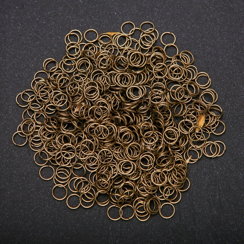 Bronzefarbene Verbindungsringe, Durchmesser 6,5 mm, Packung 30 g