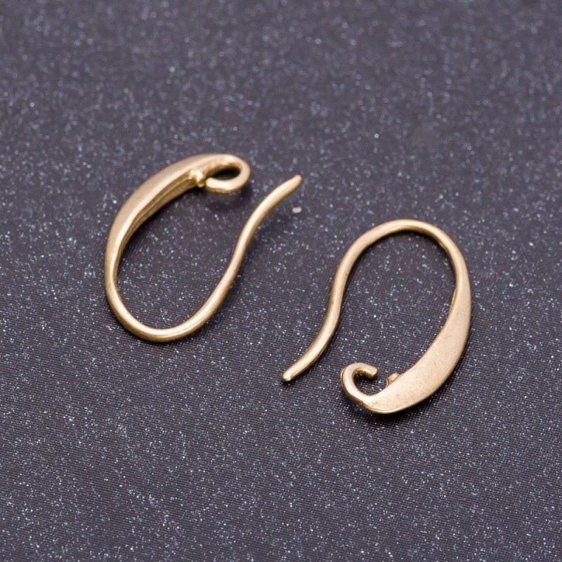 Ohrhaken für Ohrringe, Länge 15 mm, Farbe "helles Bronze"