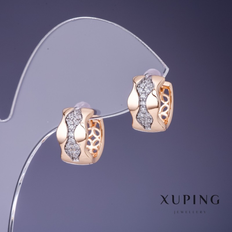 Ohrringe Xuping 13×8 mm, 18K-Vergoldung