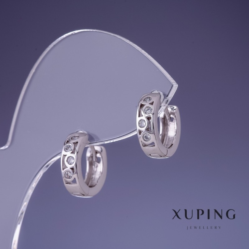 Ohrringe Xuping Rhodiumbeschichtung 4×12 mm