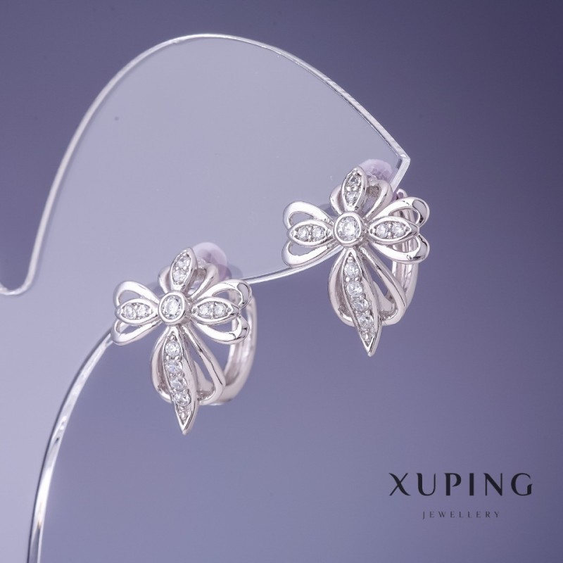 Xuping Ohrringe 13 × 16 mm Rhodiumbeschichtet