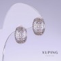 Xuping-Ohrstecker, Länge 16 mm, Dicke 7 mm, Rhodiumbeschichtung