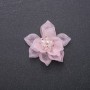 Aufnäher Lotusblume rosa Acryl, Durchmesser 40 mm