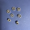 Perleinsatz, Schmuckzubehör – Durchmesser 12×6 mm, Innenloch 4,3 mm, 3 mm Fass., 20 g, 10 Stück