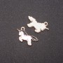 Anhänger Einhorn, schwarze Emaille, 9er-Packung, 22×12 mm