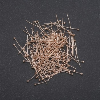 Kopfstift mit Kugelkopf aus gelbem Metall, Länge 20 mm, 250 g, 5000 Stück