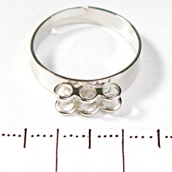 Preis pro Packung / 10 Stück, 10 mm Basis für Ringe mit 6 Ösen