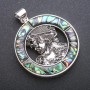 Anhänger Grechnanka mit Haliotis-Fassung 45×57 mm