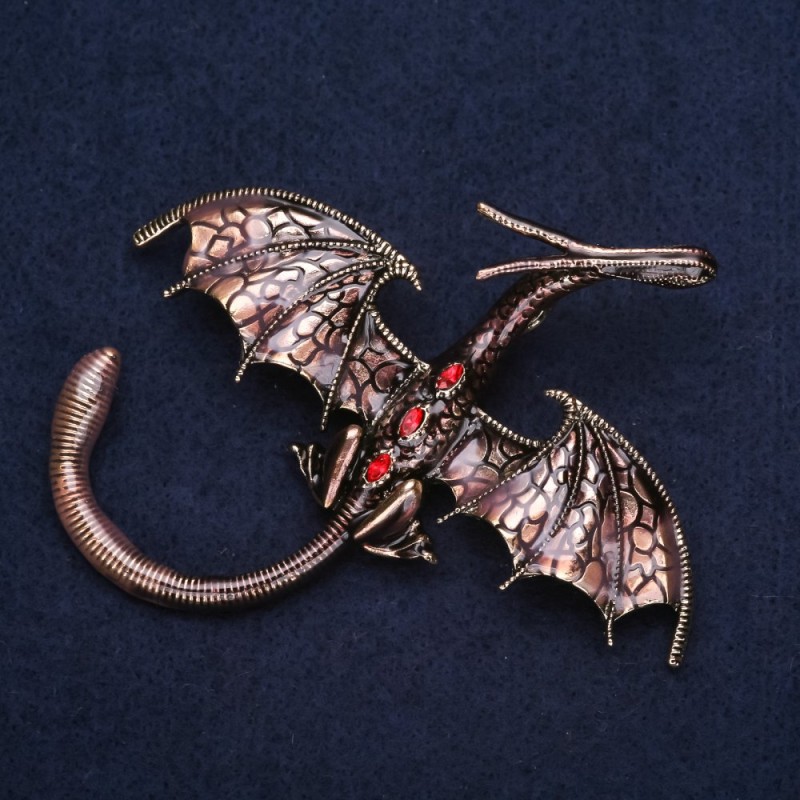 Brosche «Bronzener Drache» 79×72 mm