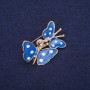 Brosche Schmetterlinge – blau emailliert, 32×26 mm