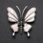Brosche-Anhänger „Schmetterling“ mit Perlmutt 53 × 51 mm