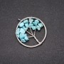 Anhänger „Baum des Glücks“ mit Türkis, Durchmesser 30 mm