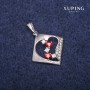 Anhänger Xuping Raute Rhodium 20×22×28 mm