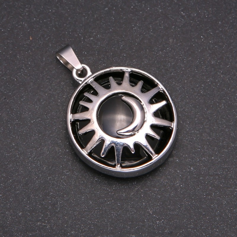 Anhänger aus Achat – Sonne, Durchmesser 27 mm