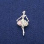 Brosche Ballerina mit Haliotis-Perlmutt