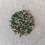 Grüne Strasssteine, Durchmesser ca. 2,5 mm, Packung ca. 4 g