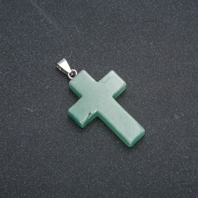 Anhänger Kreuz aus Nephrit 50×28 mm