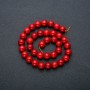 Rote Jaspis-Perlen, glatte Kugeln, Durchmesser 10 mm, Länge 38 cm +