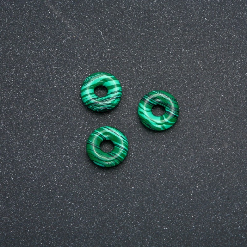 Pandora-Perle aus Malachit (gepresst) 15×5 mm, Lochdurchmesser 5 mm+